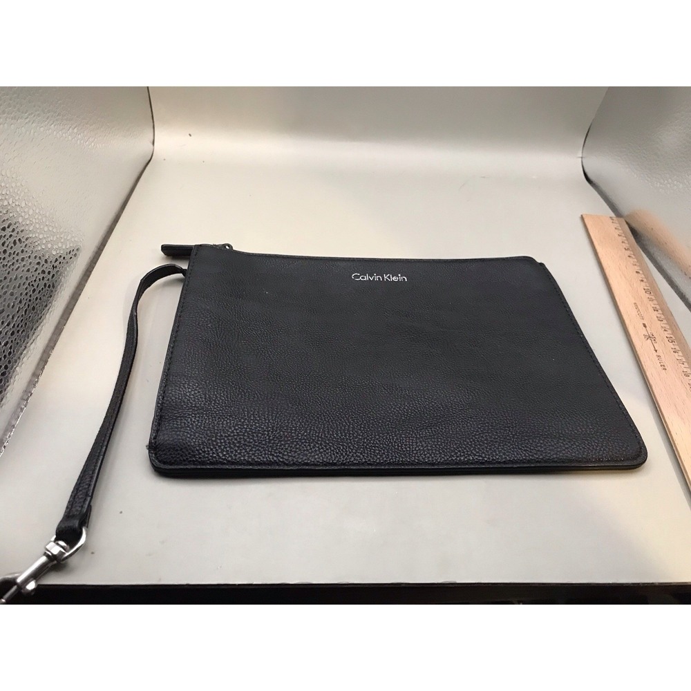 Calvin Klein Black Zip Insert Clutch Wristlet
